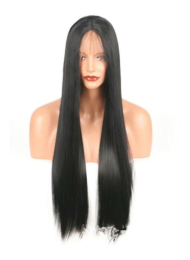 NIBEMINENT Peruvian Straight Hair Wig Black 22inch - Image 1