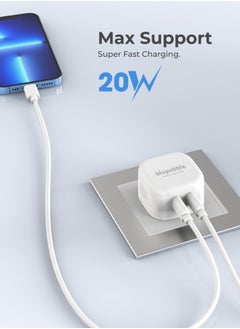 blupebble 2-Port PD GaN Fast Charger 65W Dual Port USB C Charger Plug, Type C PD Adapter Travel Charger Plug  - Image 3