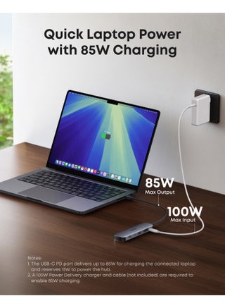 Anker USB C Hub, 7-in-1 Multi-Port USB Adapter for Laptops, 4K@60Hz USB C to HDMI Splitter, 100W Max Power Delivery, 3xUSBA & C 3.0 Data Ports, SD/TF Card, for Type C Devices (Charger Not Included) - view 5