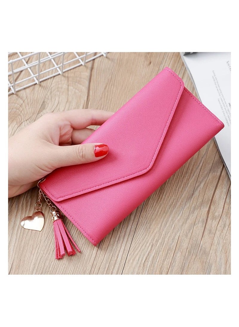 Women Wallet Card Holder Purse Zipper Buckle Elegant Clutch Wallet Ladies Purse 