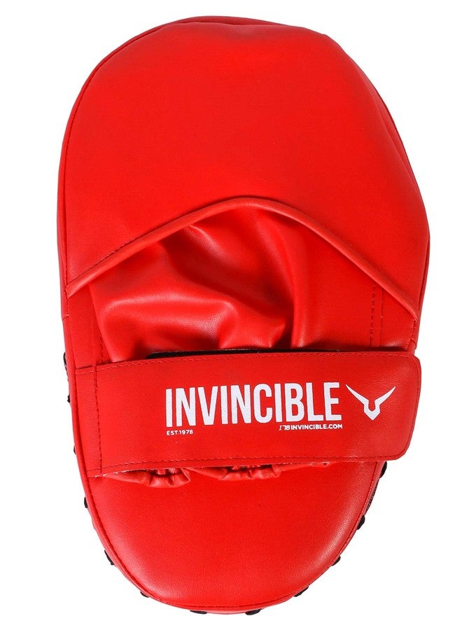 Invincible Classic Cardio Fitness Training Mitts Red Color - Image 4