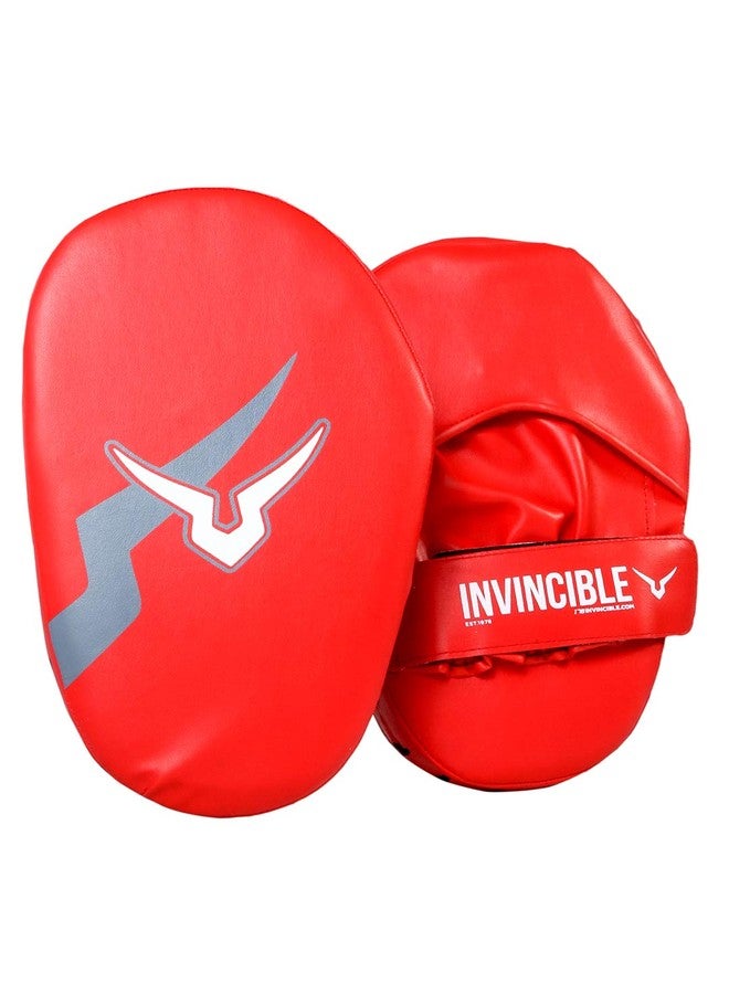 Invincible Classic Cardio Fitness Training Mitts Red Color - Image 1