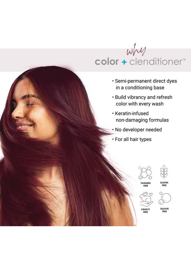 KERACOLOR Keracolor Clenditioner MERLOT Hair Dye - Semi Permanent Hair Color Depositing Conditioner, Cruelty-free, 12 Fl. Oz. - Image 2