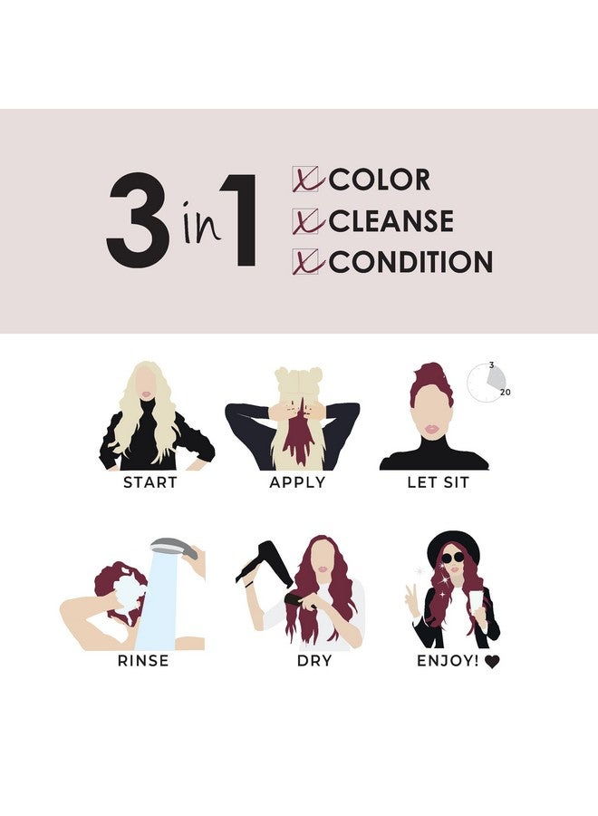 KERACOLOR Keracolor Clenditioner MERLOT Hair Dye - Semi Permanent Hair Color Depositing Conditioner, Cruelty-free, 12 Fl. Oz. - Image 3