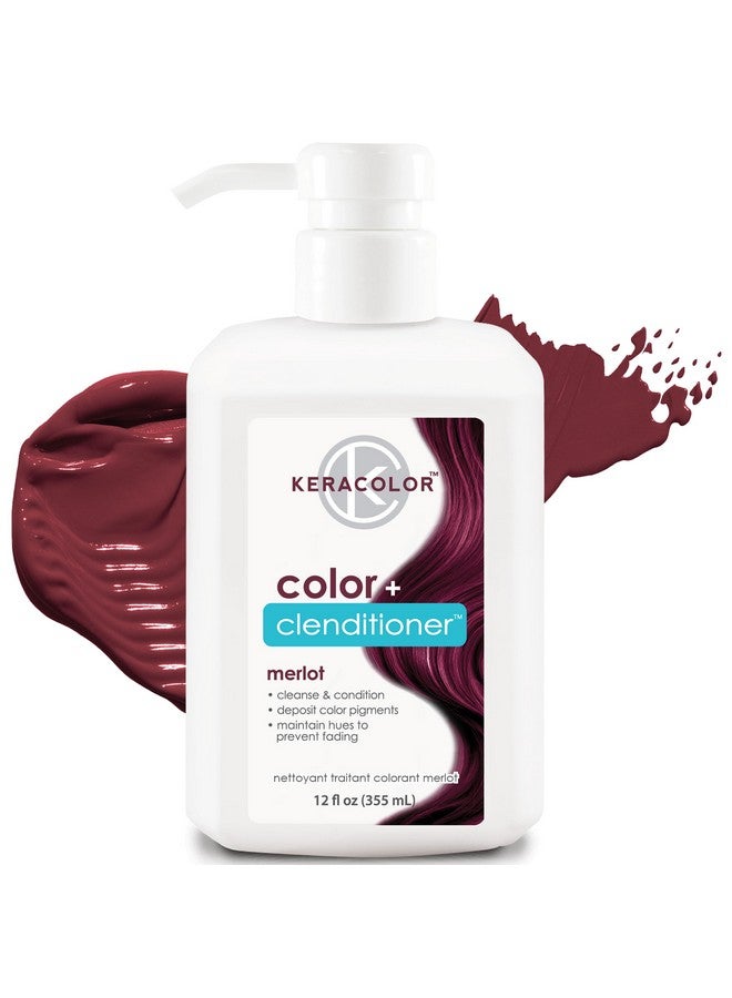 KERACOLOR Keracolor Clenditioner MERLOT Hair Dye - Semi Permanent Hair Color Depositing Conditioner, Cruelty-free, 12 Fl. Oz. - Image 1
