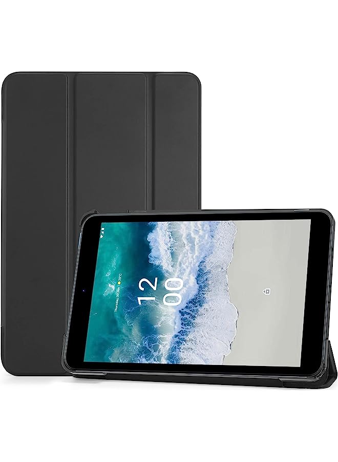 Raxoom For Nokia T10 Tablet Case 8.0 Inch 2022, Trifold Slim Stand Cover Hard Shell Folio Lightweight Case Smart Cover For 8.0” Nokia Tablet T10 2022 Release -Black - Image 1