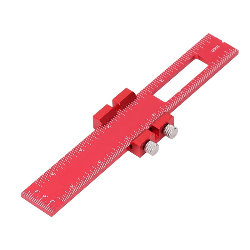 6 Inch Aluminum Alloy Woodworking Scribing Ruler Adjustable Sliding Lock for Accurate Measurements - Image 4