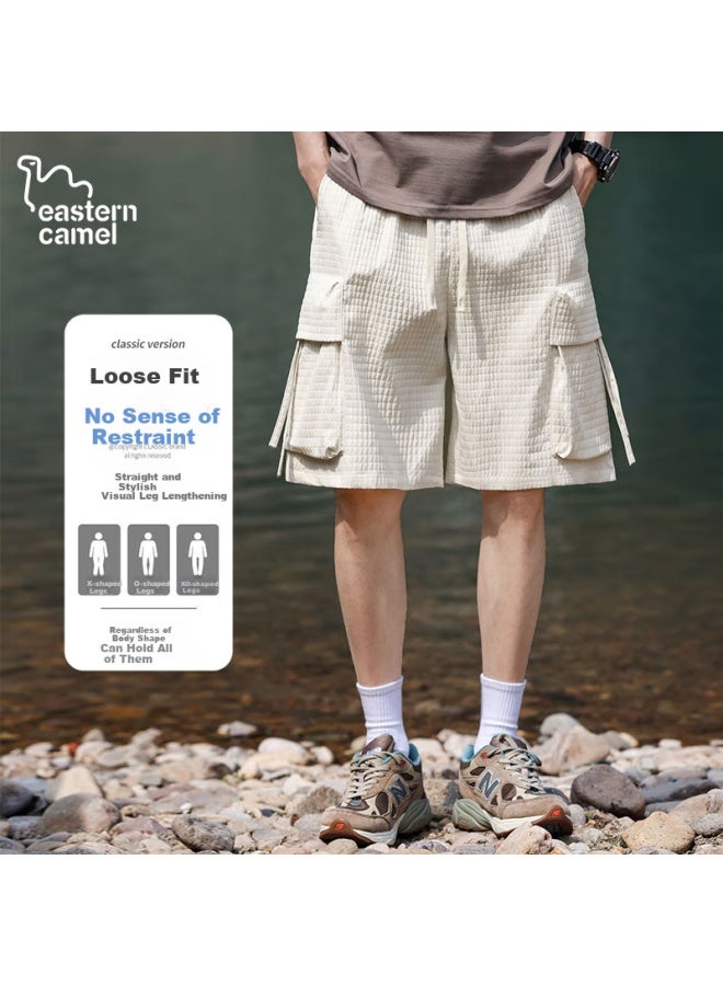 Eastern Camel Men's Trendy Comfortable Thin Breathable Casual Sports Basketball Shorts Outdoor Quick-drying Loose Fit Five-point Pants Men - Image 2