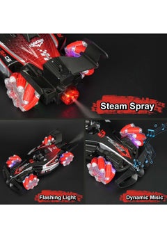LIVVY High-Speed 1:12 Scale RC Stunt Car (سيارة تحكم عن بعد) for Kids & Adults – 4WD Drift Remote Control Car (سيارة ريموت كنترول) with 360° Rotation, Spray, Lights & Music | Rechargeable Off-Road RC Car (سيارة سباق كهربائية) for Boys, Girls & Beginners  - Image 2