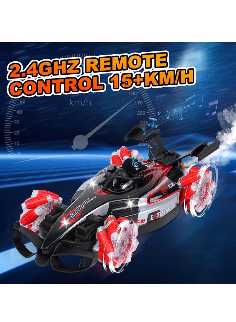 LIVVY High-Speed 1:12 Scale RC Stunt Car for Kids & Adults – 4WD Drift Remote Control Car with 360° Rotation, Spray, Lights & Music | Rechargeable Off-Road RC Car for Boys, Girls & Beginners - Image 3