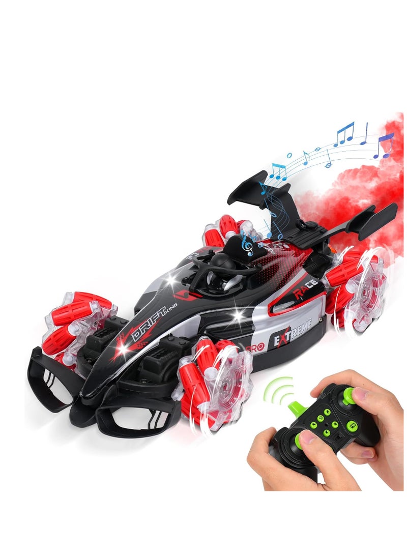 LIVVY High-Speed 1:12 Scale RC Stunt Car for Kids & Adults – 4WD Drift Remote Control Car with 360° Rotation, Spray, Lights & Music | Rechargeable Off-Road RC Car for Boys, Girls & Beginners - Image 1