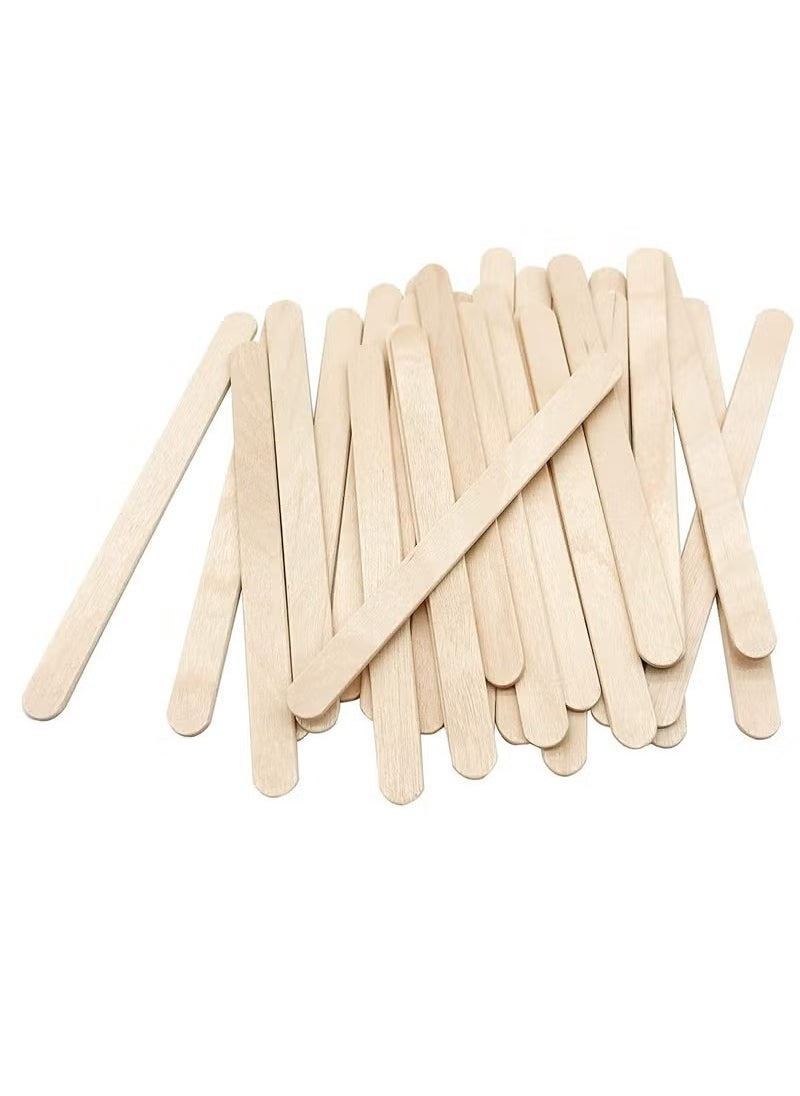 Generic Wooden Craft Sticks for Ice Cream, Popsicle, Wax, Resin Stirring, Kids Art Supplies (50 Pieces)  - Image 1