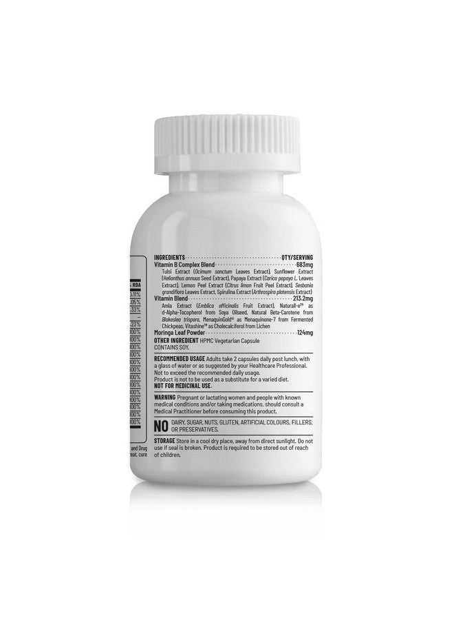 Unived Wholefood Multivitamin for Women | Vegan Plant-Based Multivitamins A, B-Complex, C, D3, E, & K2-7| Natural, Wholefood Plant Based, & Vegan | 60 Capsules - Image 4