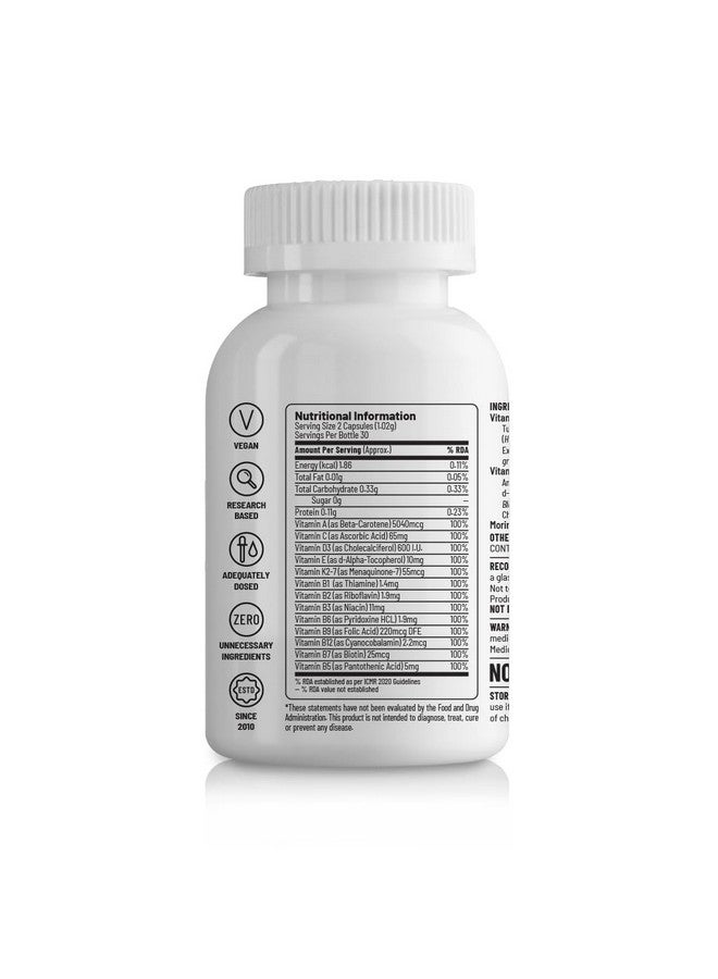 Unived Wholefood Multivitamin for Women | Vegan Plant-Based Multivitamins A, B-Complex, C, D3, E, & K2-7| Natural, Wholefood Plant Based, & Vegan | 60 Capsules - Image 3