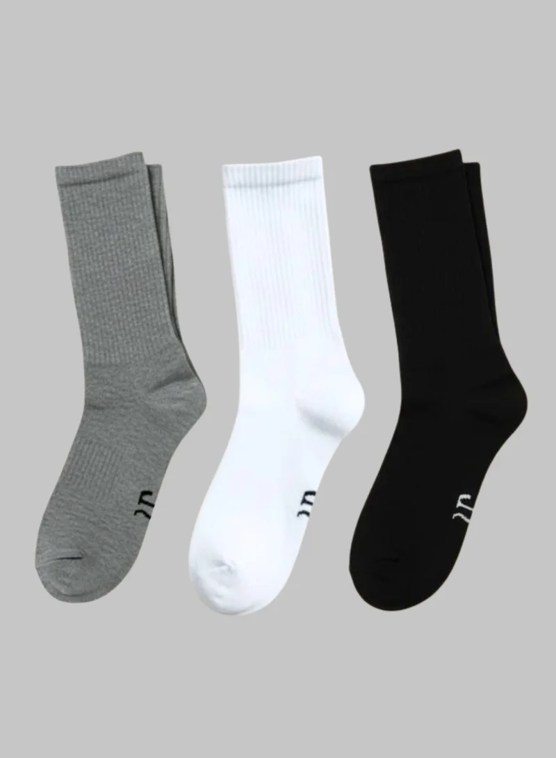Just Nature 3-Pack Premium Crew Socks