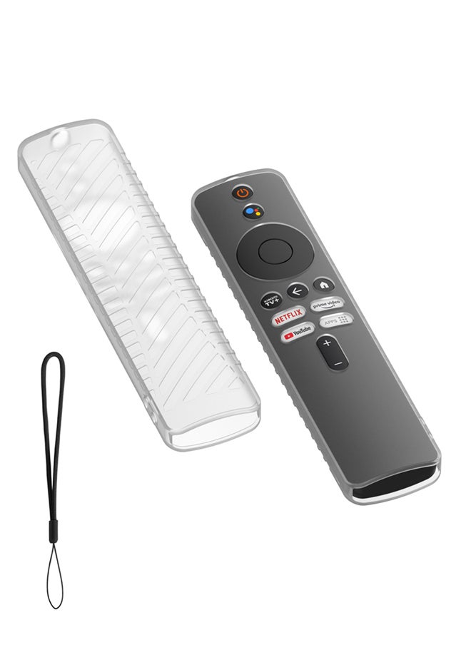 SJet - Silicone Protective Case for Xiaomi Mi TV Box S (2nd Gen)Remote Control Anti Slip Silicone Protective Skin Cover (Clear) - Image 1