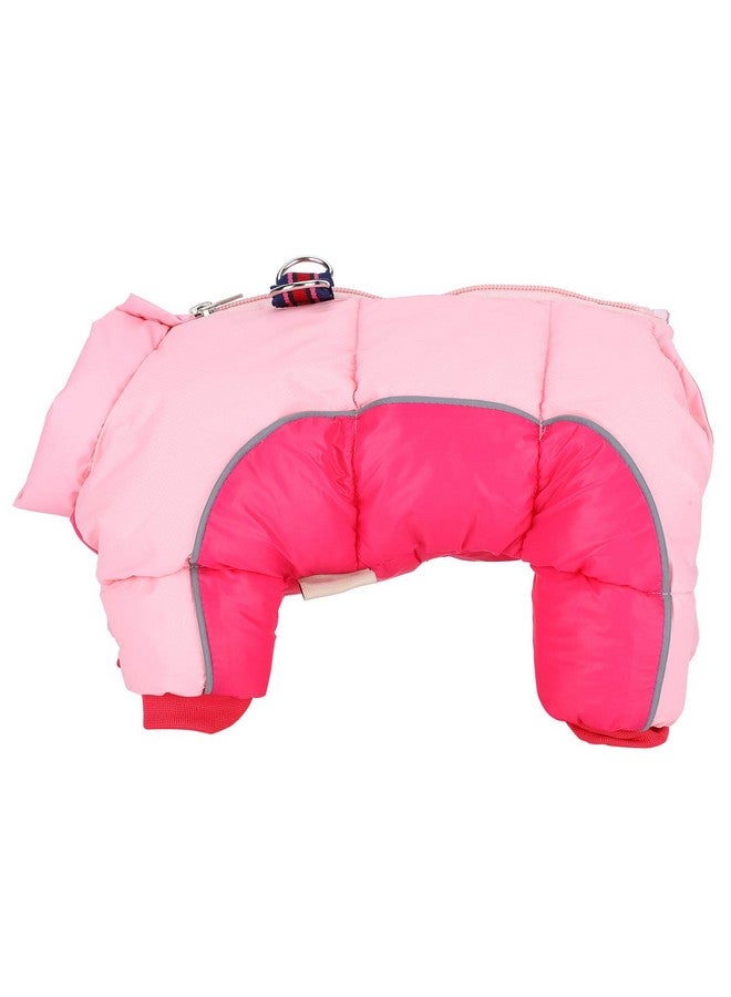 EVTSCAN EVTSCAN Dog Winter Coat, Windproof Dog Coat, Dog Warm Windproof Clothing, Four Legs Back Zipper Pink Camouflage, Dog Jumpsuits Clothing(#10) - Image 1