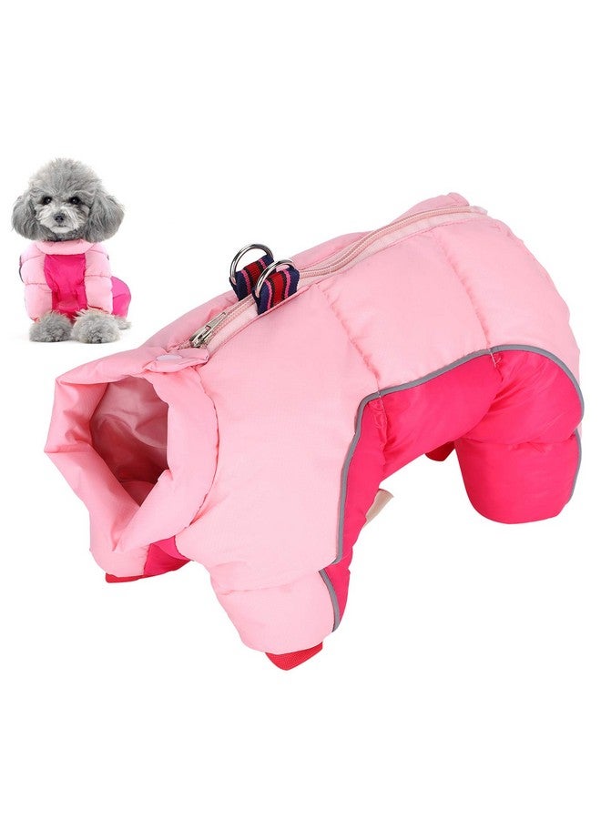 EVTSCAN EVTSCAN Dog Winter Coat, Windproof Dog Coat, Dog Warm Windproof Clothing, Four Legs Back Zipper Pink Camouflage, Dog Jumpsuits Clothing(#10) - Image 2