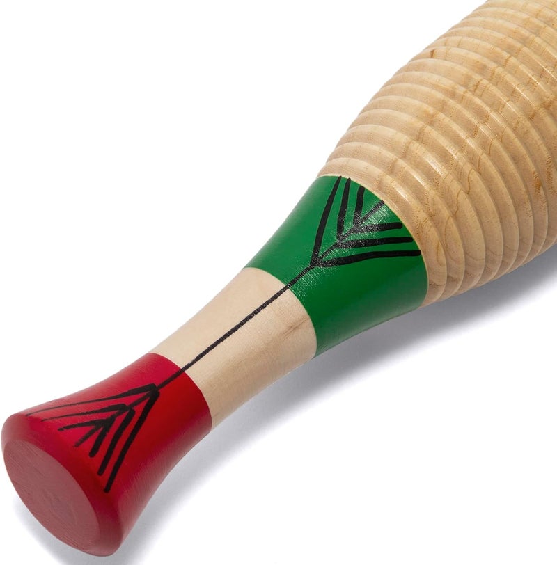 TIGER GUI7-NT Wooden Fish Guiro with Wooden Scraper/Beater - School Percussion Instrument - Image 4