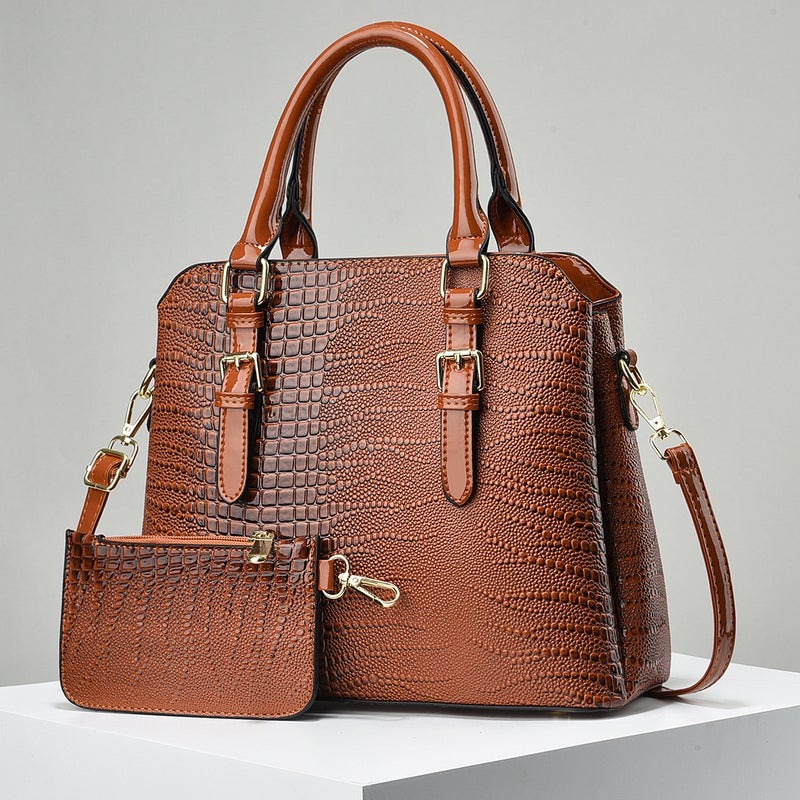 New Crocodile Pattern Mother Bag Fashionable All-Match Crossbody Handbag Atmospheric All-Match Trendy Large Capacity Shoulder Bag - Image 4