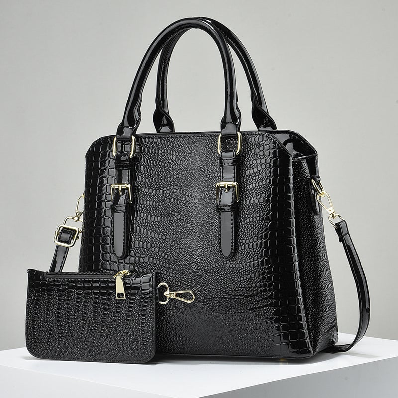 New Crocodile Pattern Mother Bag Fashionable All-Match Crossbody Handbag Atmospheric All-Match Trendy Large Capacity Shoulder Bag - Image 2