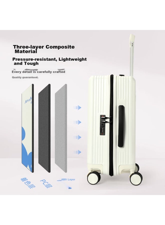 Mesuca X Disney Luggage, Student Uni Password Suitcase, Large Capacity, Spinner Wheels, Check-in Suitcase, 24 Inches - Image 3