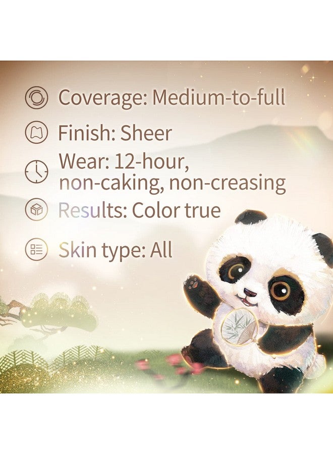 CATKIN Panda Land Full Coverage Cushion Fondation Breathable Hydrating Nourishing Poreless Face Makeup Save For Sensitive Skinsheer Finish (C03 Medium Beige) - Image 4