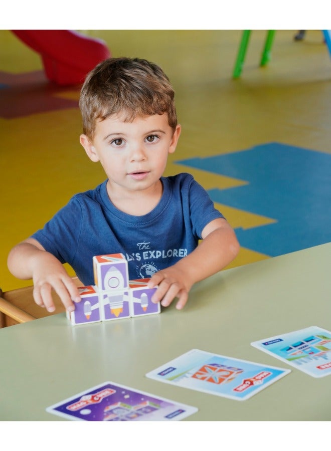 Geomag Magicube Printed Transport w/ Magnetic Cubes and Cards 7pcs Magnet Toys Building Construction for Children STEM Creativity Imagination, Recreational Conventional Educational Made in Switzerland - Image 2