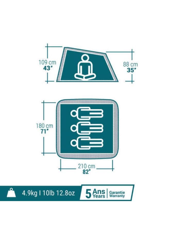 كيتشوا خيمة سريعة التركيب 3 أفراد بتقنية Fresh&Black - Image 2