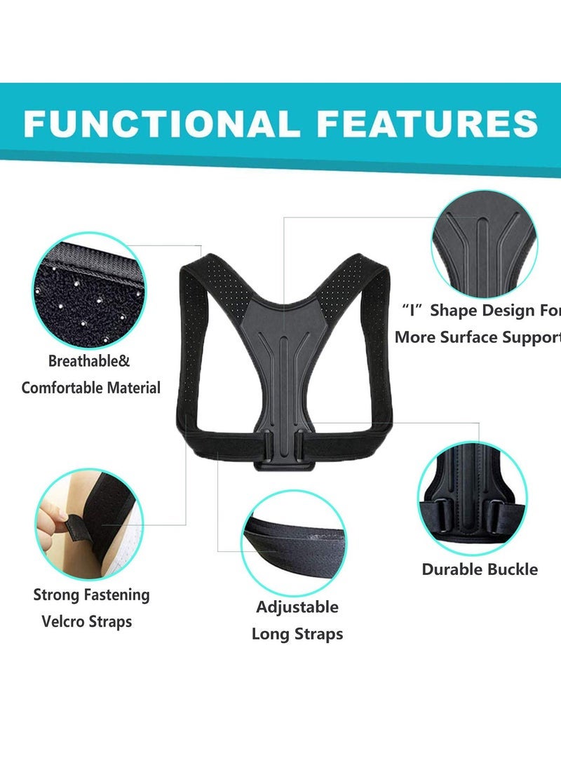 Suntown Posture Corrector for Women and Men, Adjustable Shoulder Straps Back Brace/Back Straightener / Posture Trainer Effective for Neck, Shoulder, Upper Back Pain Relief and Posture Trainer (Large) - Image 3