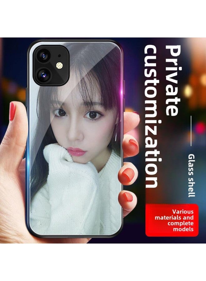 Glass Mobile Phone Shell Picture Printing To Picture Making Iphone14 Full Covering Mirror Apple 13 Photo Film 15pro-Color:IMD Laser Shell-Customized-Applicable Model:iphone13 Mini