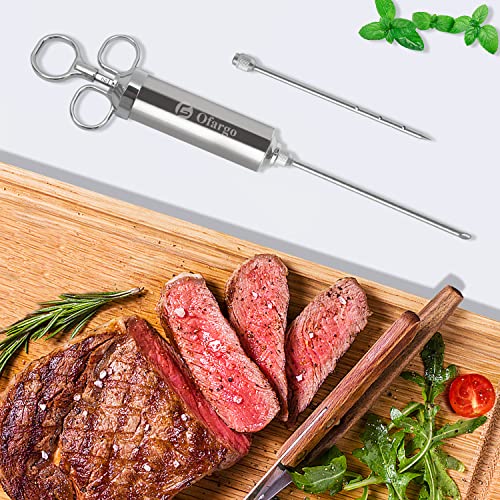 Ofargo Meat Injector - 3 Needles for Smoking Meats, Beef, Turkey; 2-Oz Marinade Injector Syringe; User Manual Included - Image 5