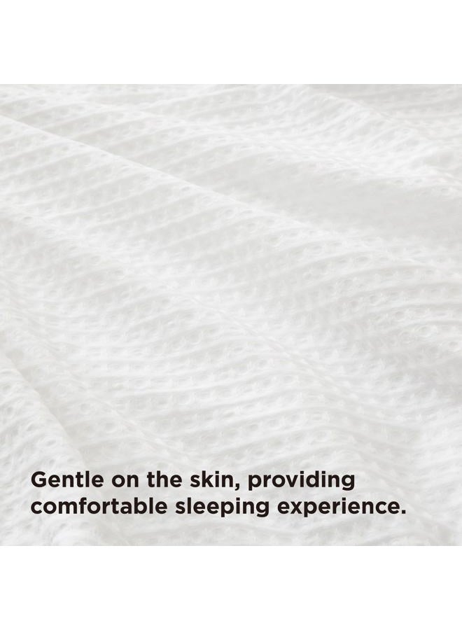 Bedsure Luxury Waffle Duvet Cover King Size - Textured Duvet Cover Set, Soft, Breathable Bedding Set (104"x90") with 2 Pillow Shams for All Season, Pure White, Comforter Not Included - Image 3