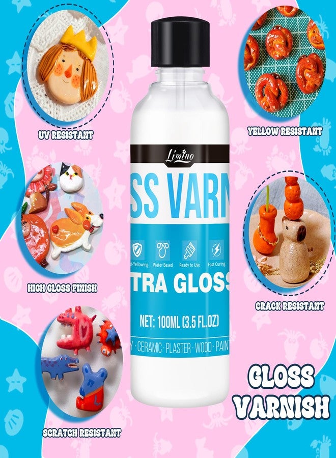 Limino Air Dry Clay Varnish - 200ml Clay Glaze for Air Drying Clay, Gloss Varnish for Acrylic Painting, Pottery Glaze Clay Sealant to Prevent Scratches, Wear, Cracking - Non-Toxic, Enhance Color Vibrancy - Image 3