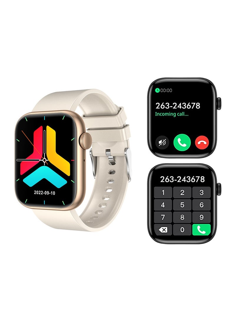 KASTWAVE Sport Smart Watch, 1.85"" Smartwatch Fitness Tracker for Android iOS Phones with Blood Pressure Heart Rate Tracking, Answer/Make Call, Sport Modes Sleep Monitor Step Counter (Golden)  - Image 1