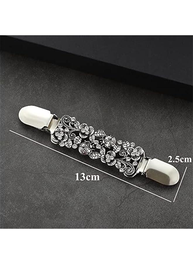 4Pcs Retro Cardigan Clip for Women Sweater Blouse Shawl Clips Shirt Collar Clasps Charm Accessories - Image 3