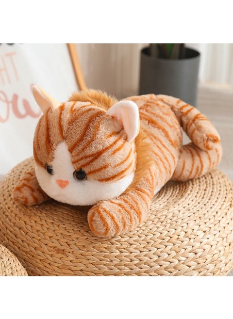 Transformed Pullover Stripe Gradual Stripe Cat Bread Plush Toy Doll Product Explosions-Color:Lion Style Brown Cat-Height:40cm 0.45kg