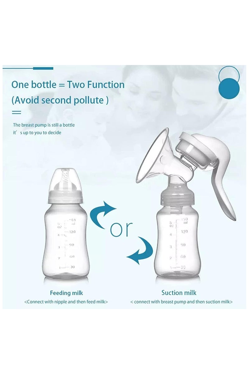 فلوشرينيك مضخة الثدي اليدوية, مضخة السيليكون اليدوية للرضاعة الطبيعية, صغيرة المحمولة اليدوية حليب الثدي Catcher, مضخات الطفل تغذية والاكسسوارات, أبيض, هدايا يوم الأم, السفر مضخة الثدي المحمولة - Image 4