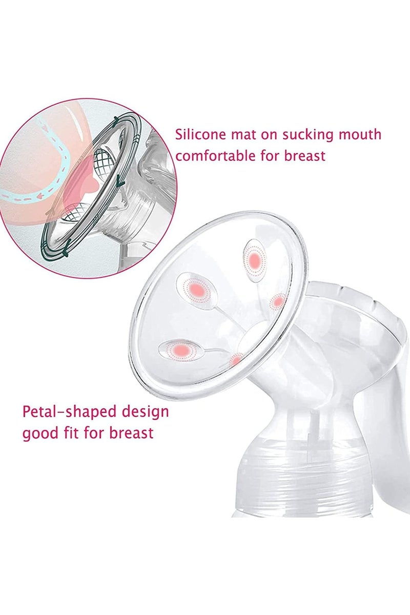 فلوشرينيك مضخة الثدي اليدوية, مضخة السيليكون اليدوية للرضاعة الطبيعية, صغيرة المحمولة اليدوية حليب الثدي Catcher, مضخات الطفل تغذية والاكسسوارات, أبيض, هدايا يوم الأم, السفر مضخة الثدي المحمولة - Image 3