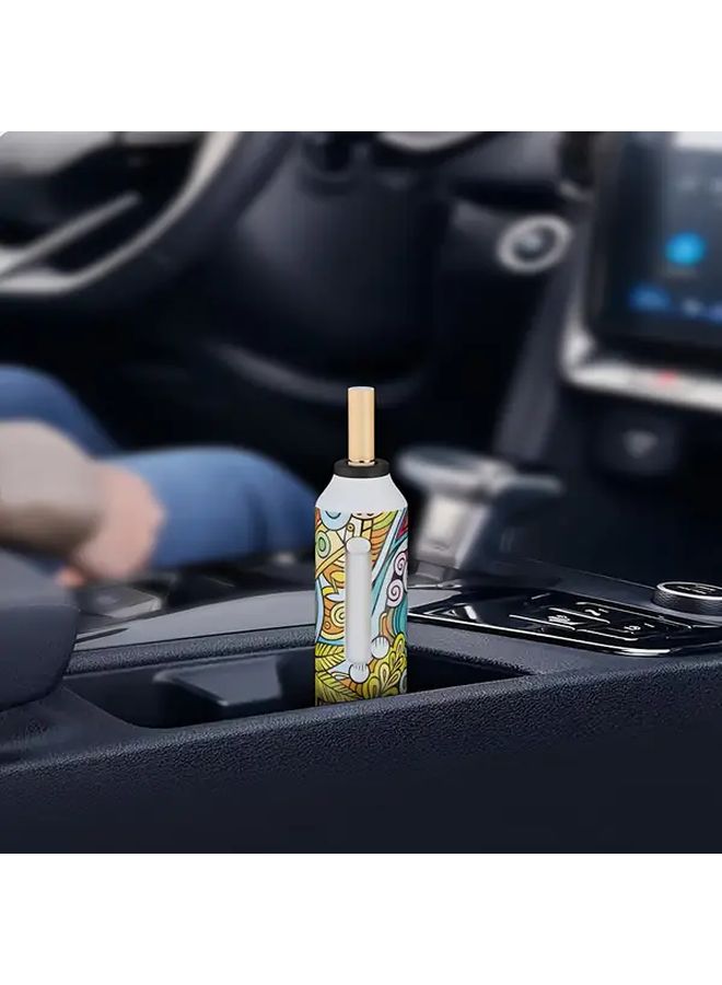Portable Mini Car Ashtray With Anti Ember Extinguisher One Size Color Printing Trends - Image 2