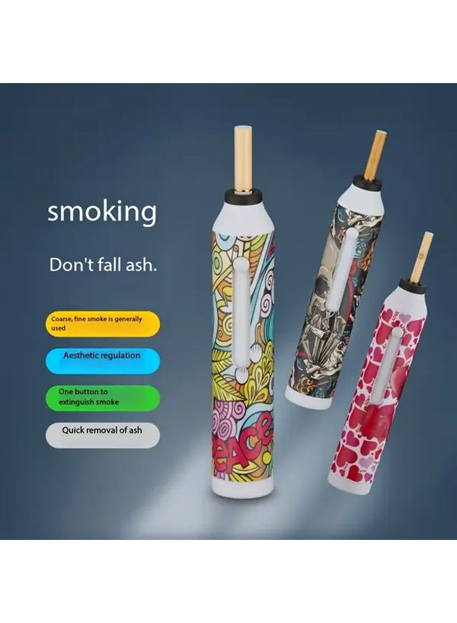 Portable Mini Car Ashtray With Anti Ember Extinguisher One Size Color Printing Trends - Image 1