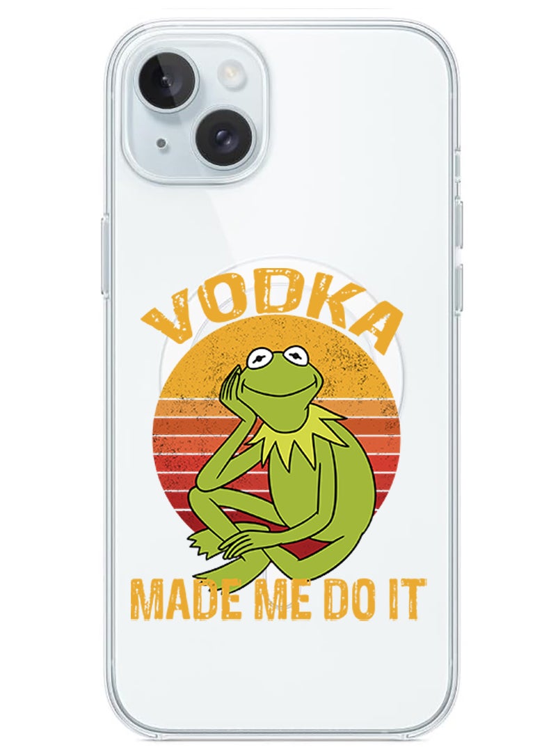 Theodor Magnetic Case for iPhone 15 6.1-inch Compatible with MagSafe Wireless Charging, Shockproof Phone Bumper Cover Vodka made me do it copy - Image 1