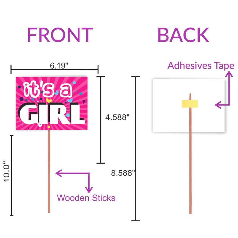 WOBBOX مجموعة حفلة استحمام الأطفال WOBBOX من 16 قطعة مع لافتة جوت ستايل ولد أو بنت نحبك، مع شريط أزرق للأم المستقبلية، عنصر ديكور حفلة استحمام (عبوة من 3) - Image 4