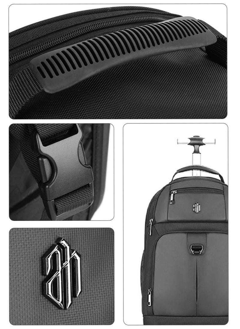 ARCTIC HUNTER - Professional Business Travel Roller Backpack,Big Capacity Trolley Laptop Bag for Men and Women,College School Book Bag Office Rolling Computer Backpack Fits 17 Inch Notebook - Image 1
