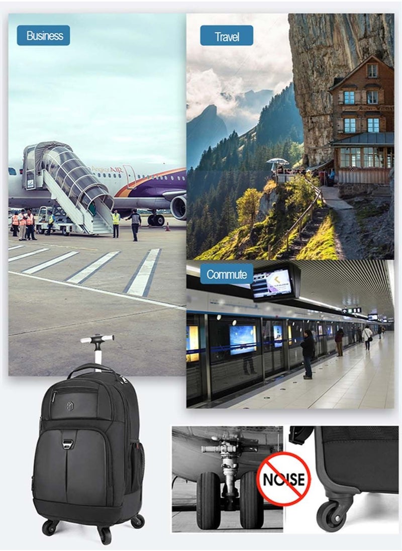 ARCTIC HUNTER - Professional Business Travel Roller Backpack,Big Capacity Trolley Laptop Bag for Men and Women,College School Book Bag Office Rolling Computer Backpack Fits 17 Inch Notebook - Image 1