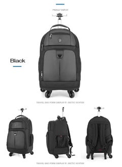 ARCTIC HUNTER Professional Business Travel Roller Backpack,Big Capacity Trolley Laptop Bag for Men and Women,College School Book Bag Office Rolling Computer Backpack Fits 17 Inch Notebook  - Image 2