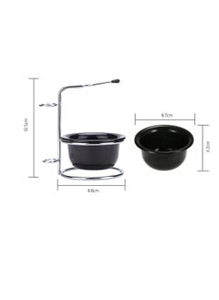 Luzen luzen Stainless Steel Shaving Bowl and Brush Stand, Professional 2 in 1 Shaving Stand Bowl Shaving Razor Brush Holder Grooming Tool Shaving Kit for Men  - Image 2