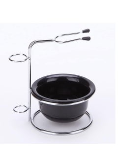 Luzen luzen Stainless Steel Shaving Bowl and Brush Stand, Professional 2 in 1 Shaving Stand Bowl Shaving Razor Brush Holder Grooming Tool Shaving Kit for Men  - Image 4