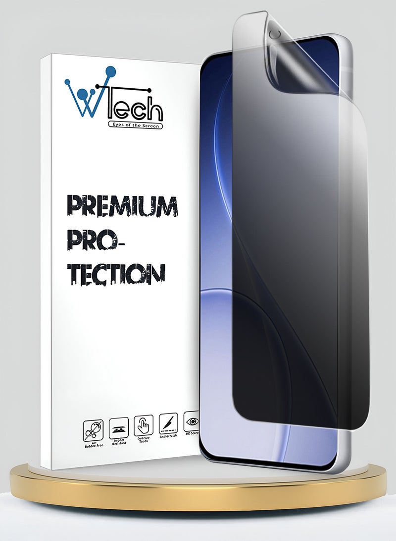 دبليو تيك واقي شاشة رقيق ومرن لهاتف أوبو رينو 15 5G 2025، فيلم هيدروجيل للحماية من التجسس / حماية الخصوصية (MSHFMP) - شفاف - Image 1