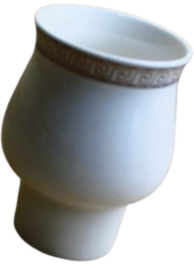 Glass or ceramic toothbrush cup as an alternative to a toothbrush cup. Cup only or plate only (ceramic cup, 1)